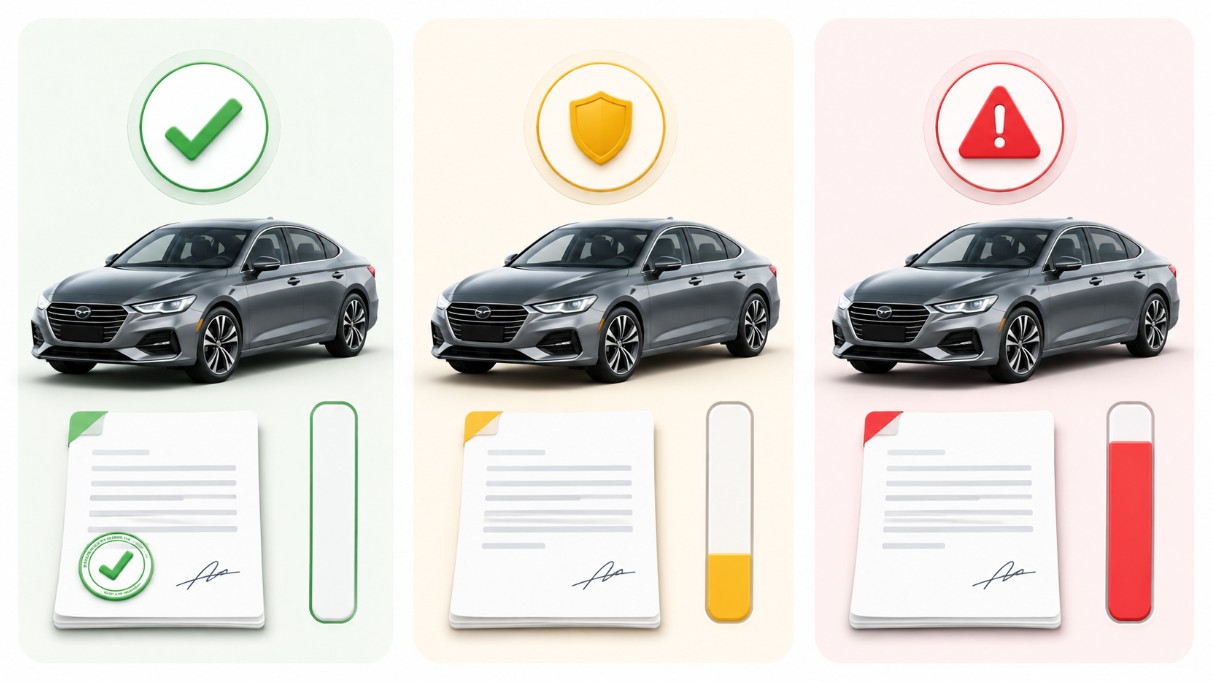 Diferentes situaciones de un coche con reserva de dominio y deuda pendiente
