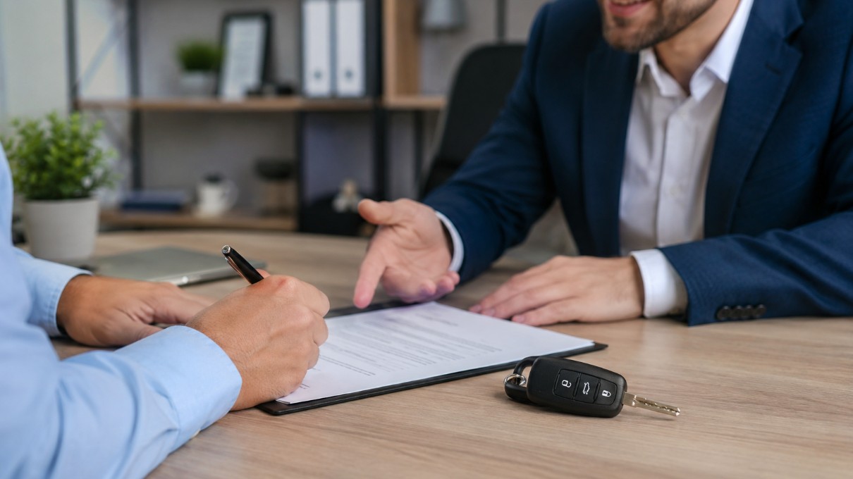 Firma del contrato de empeño con las condiciones por escrito