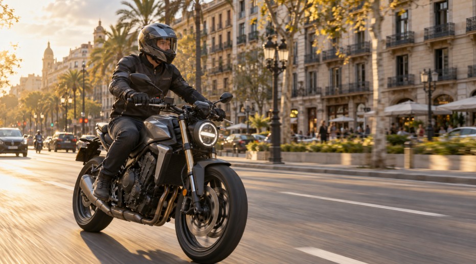 Motorista que continúa utilizando su moto tras emplearla como garantía