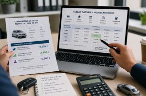 Comparativa entre tablas GANVAM y precio de un coche usado