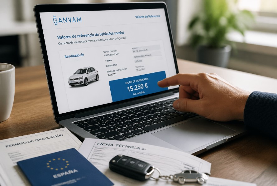 Consulta del valor GANVAM de un coche de segunda mano en España